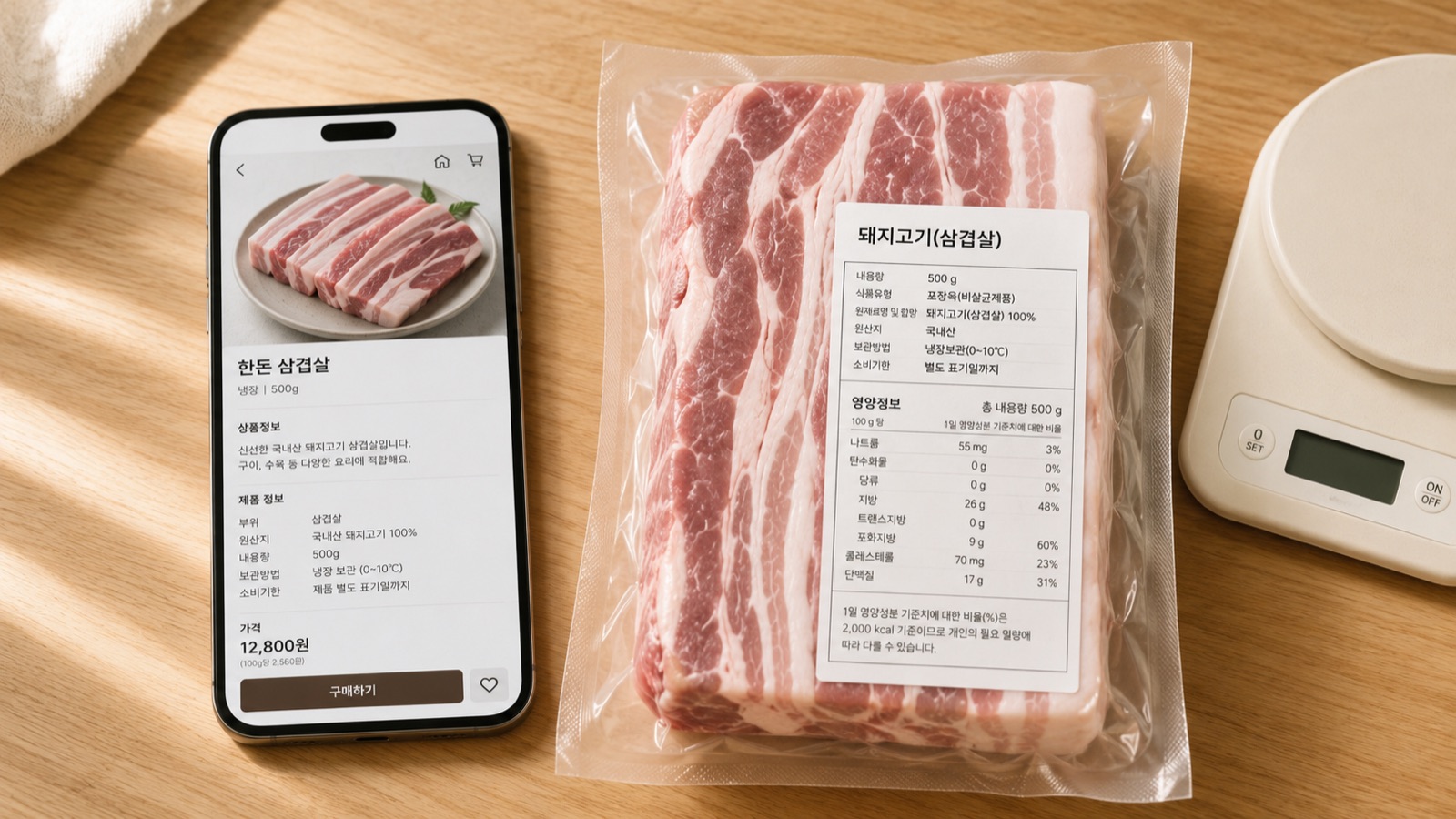 같은 냉장 삼겹살이라도 포장 단위와 배송 방식은 판매처마다 다릅니다.